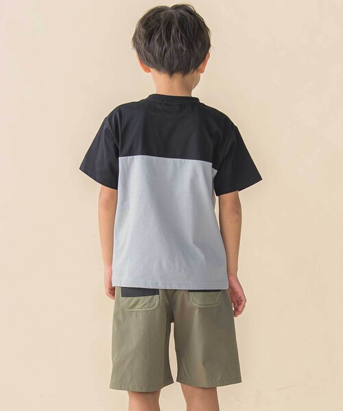 BeBe Petits Pois Vert（ベベプチポワヴェール）の「【速乾】配色フラップ水陸両用ハーフパンツ(95~150cm)（その他パンツ・キッズ・グリーン系その他/グレー系その他・130cm/95cm/100cm/120cm/140cm/110cm/150cm）」の9枚目の写真