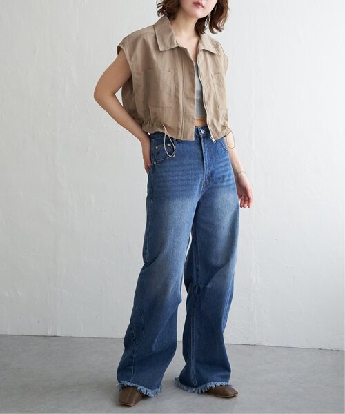 notch.(ノッチ)の「ナイロンミリタリーベスト(ベスト・レディース・ベージュ/アイボリー/チャコール・M)」の20枚目の写真