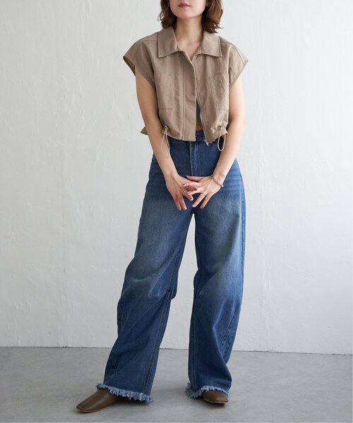 notch.(ノッチ)の「ナイロンミリタリーベスト(ベスト・レディース・ベージュ/アイボリー/チャコール・M)」の19枚目の写真