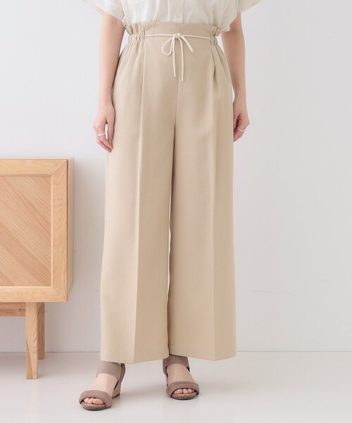 DRESKIP（ドレスキップ）の「【S-LL】きれいにスタイルアップ ロープ紐使いワイドパンツ（その他パンツ・レディース・ブラック/ライトベージュ/ブルー・01/02/03/04）」の8枚目の写真