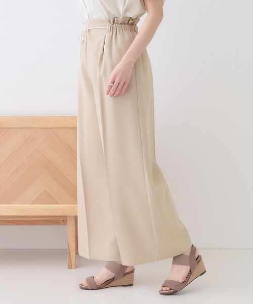 DRESKIP（ドレスキップ）の「【S-LL】きれいにスタイルアップ ロープ紐使いワイドパンツ（その他パンツ・レディース・ブラック/ライトベージュ/ブルー・01/02/03/04）」の9枚目の写真