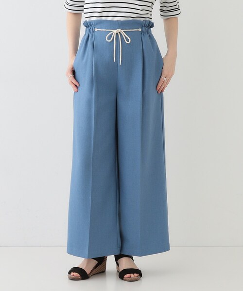 DRESKIP（ドレスキップ）の「【S-LL】きれいにスタイルアップ ロープ紐使いワイドパンツ（その他パンツ・レディース・ブラック/ライトベージュ/ブルー・01/02/03/04）」の12枚目の写真