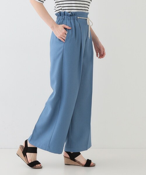 DRESKIP（ドレスキップ）の「【S-LL】きれいにスタイルアップ ロープ紐使いワイドパンツ（その他パンツ・レディース・ブラック/ライトベージュ/ブルー・01/02/03/04）」の13枚目の写真