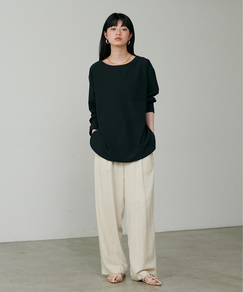 LARUTA(ラルータ)の「【LARUTA】カフス付き万能レイヤードプルオーバー(Tシャツ/カットソー・レディース・ブラック/オフホワイト・FREE)」の17枚目の写真