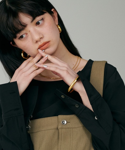 LARUTA(ラルータ)の「【LARUTA】カフス付き万能レイヤードプルオーバー(Tシャツ/カットソー・レディース・ブラック/オフホワイト・FREE)」の19枚目の写真
