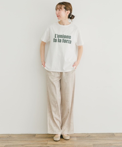 ITEMS URBANRESEARCH（アイテムズ アーバンリサーチ）の「ロゴハンソデTシャツ（Tシャツ/カットソー・レディース・ブルー系その他/ライトカーキ/ホワイト/ベージュ・FREE）」の10枚目の写真