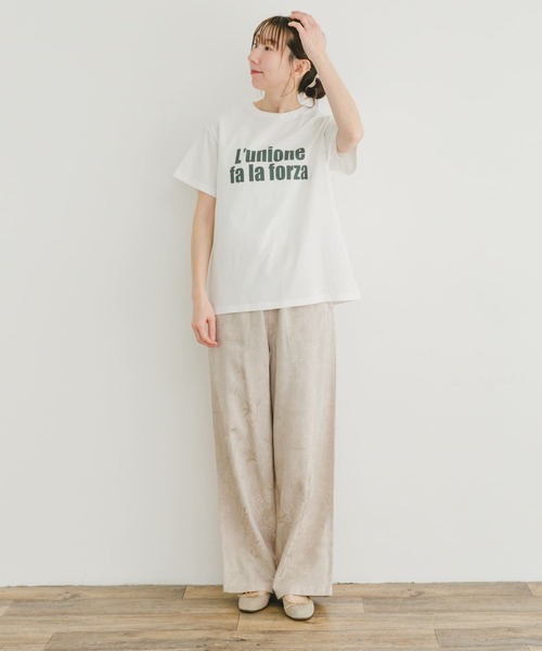 ITEMS URBANRESEARCH（アイテムズ アーバンリサーチ）の「ロゴハンソデTシャツ（Tシャツ/カットソー・レディース・ブルー系その他/ライトカーキ/ホワイト/ベージュ・FREE）」の11枚目の写真