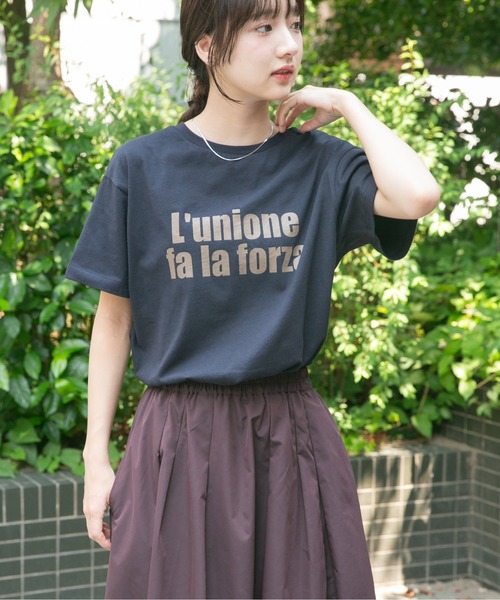 ITEMS URBANRESEARCH（アイテムズ アーバンリサーチ）の「ロゴハンソデTシャツ（Tシャツ/カットソー・レディース・ブルー系その他/ライトカーキ/ホワイト/ベージュ・FREE）」の6枚目の写真