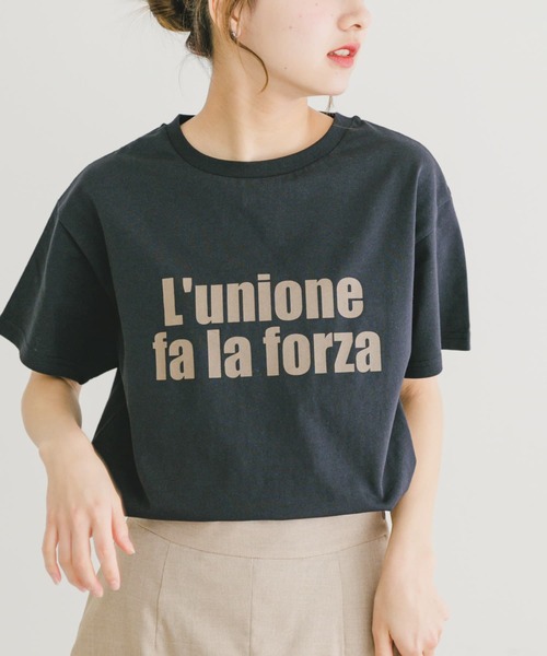 ITEMS URBANRESEARCH（アイテムズ アーバンリサーチ）の「ロゴハンソデTシャツ（Tシャツ/カットソー・レディース・ブルー系その他/ライトカーキ/ホワイト/ベージュ・FREE）」の17枚目の写真
