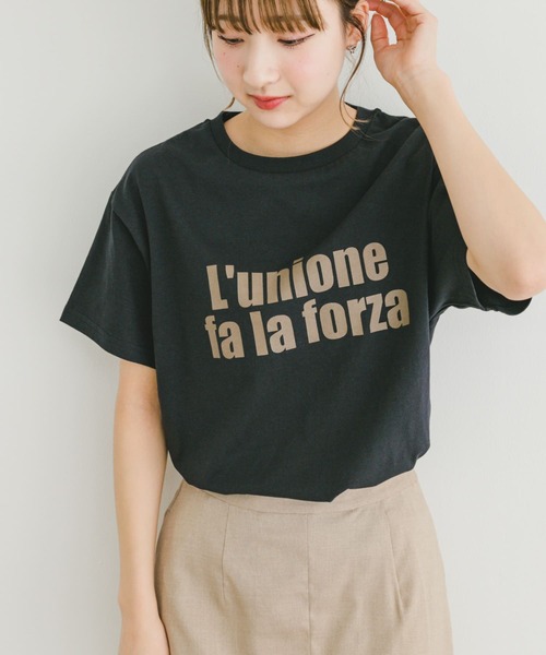 ITEMS URBANRESEARCH（アイテムズ アーバンリサーチ）の「ロゴハンソデTシャツ（Tシャツ/カットソー・レディース・ブルー系その他/ライトカーキ/ホワイト/ベージュ・FREE）」の19枚目の写真