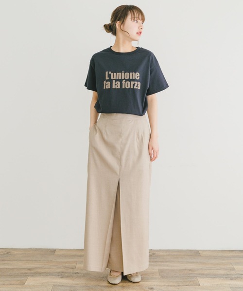 ITEMS URBANRESEARCH（アイテムズ アーバンリサーチ）の「ロゴハンソデTシャツ（Tシャツ/カットソー・レディース・ブルー系その他/ライトカーキ/ホワイト/ベージュ・FREE）」の21枚目の写真