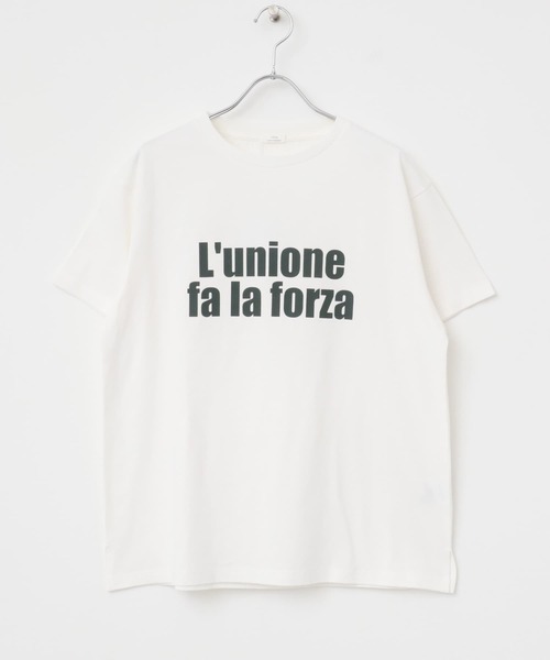 ITEMS URBANRESEARCH（アイテムズ アーバンリサーチ）の「ロゴハンソデTシャツ（Tシャツ/カットソー・レディース・ブルー系その他/ライトカーキ/ホワイト/ベージュ・FREE）」の15枚目の写真