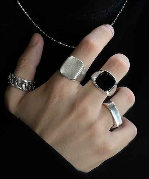 Burner(バーナー)の「【OKUOKU 0909】SET リング セット oku-ring-set4(リング・メンズ・シルバー系その他/シルバー系その他3/シルバー/ブラック×シルバー/シルバー系その他2・ONESIZE/ONE SIZE)」の2枚目の写真