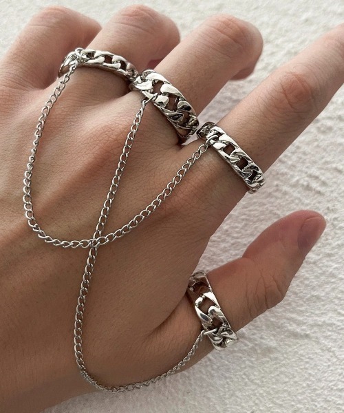 Burner(バーナー)の「【OKUOKU 0909】SET リング セット oku-ring-set4(リング・メンズ・シルバー系その他/シルバー系その他3/シルバー/ブラック×シルバー/シルバー系その他2・ONESIZE/ONE SIZE)」の4枚目の写真