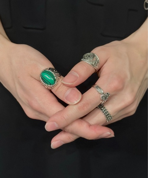 Burner(バーナー)の「【OKUOKU 0909】SET リング セット oku-ring-set4(リング・メンズ・シルバー系その他/シルバー系その他3/シルバー/ブラック×シルバー/シルバー系その他2・ONESIZE/ONE SIZE)」の5枚目の写真