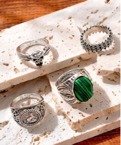 Burner(バーナー)の「【OKUOKU 0909】SET リング セット oku-ring-set4(リング・メンズ・シルバー系その他/シルバー系その他3/シルバー/ブラック×シルバー/シルバー系その他2・ONESIZE/ONE SIZE)」の16枚目の写真