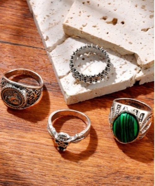 Burner(バーナー)の「【OKUOKU 0909】SET リング セット oku-ring-set4(リング・メンズ・シルバー系その他/シルバー系その他3/シルバー/ブラック×シルバー/シルバー系その他2・ONESIZE/ONE SIZE)」の17枚目の写真