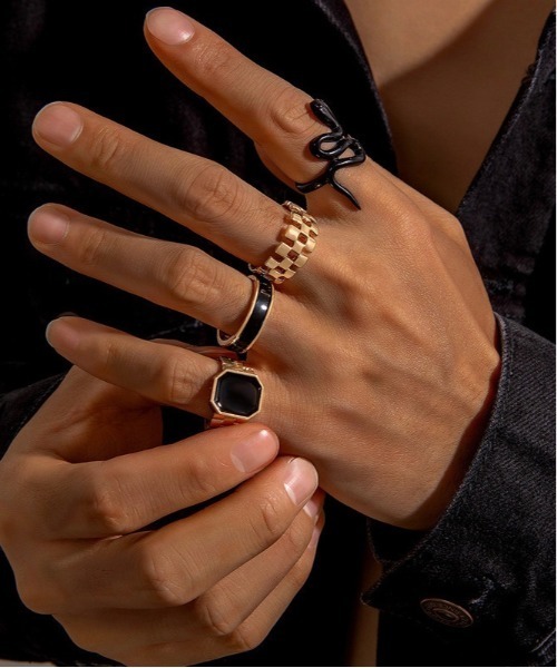 Burner(バーナー)の「【OKUOKU 0909】SET リング セット oku-ring-set4(リング・メンズ・シルバー系その他/シルバー系その他3/シルバー/ブラック×シルバー/シルバー系その他2・ONESIZE/ONE SIZE)」の11枚目の写真