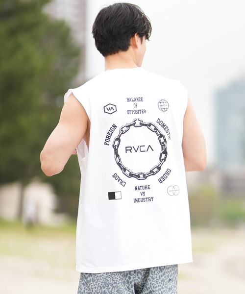 RVCA（ルーカ）の「RVCA/ルーカ 水陸両用/ユーティリティー タンクトップ UVケアラッシュガード BF04A-853（ラッシュガード・メンズ・ブラック/ホワイト・L/M/S）」の12枚目の写真