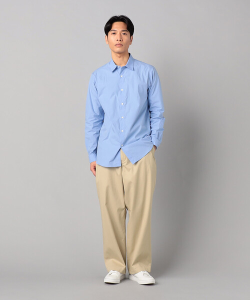 COMME CA MEN(コムサメン)の「オーガニックコットン ワッシャー加工 レギュラーカラーシャツ(シャツ/ブラウス・メンズ・サックスブルー・S/M/L)」の2枚目の写真