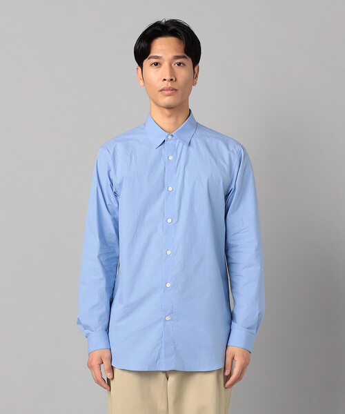 COMME CA MEN(コムサメン)の「オーガニックコットン ワッシャー加工 レギュラーカラーシャツ(シャツ/ブラウス・メンズ・サックスブルー・S/M/L)」の5枚目の写真