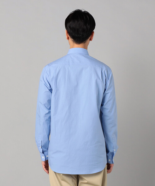 COMME CA MEN(コムサメン)の「オーガニックコットン ワッシャー加工 レギュラーカラーシャツ(シャツ/ブラウス・メンズ・サックスブルー・S/M/L)」の7枚目の写真