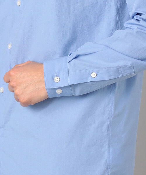 COMME CA MEN(コムサメン)の「オーガニックコットン ワッシャー加工 レギュラーカラーシャツ(シャツ/ブラウス・メンズ・サックスブルー・S/M/L)」の9枚目の写真