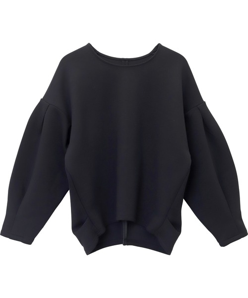 Aletta vita(アレッタビータ)の「ダンボールバックファスナー袖タックプルオーバー(Tシャツ/カットソー・レディース・チャコール/ブラック/グレイッシュベージュ・FREE)」の8枚目の写真