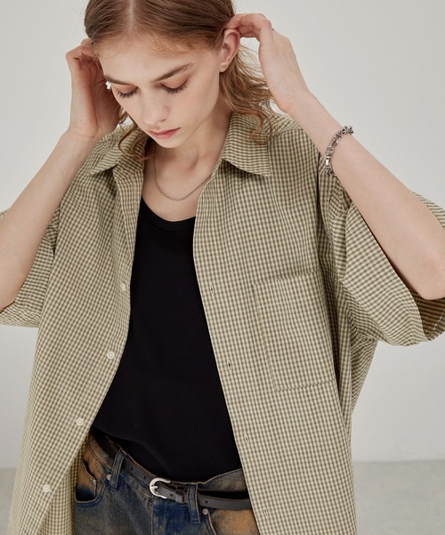 【emmaさまご確認用】 EMMA CLOTHES シャツ ヴィンテージライク レギュラーカラーミニ