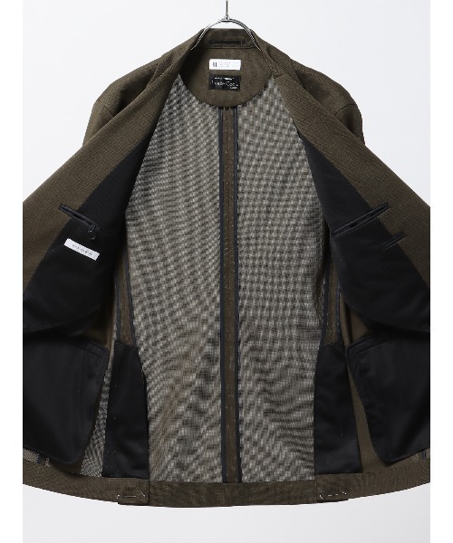 SUIT SQUARE（スーツスクエア）の「スマみえジャケット ウォッシャブル ストレッチ Breeze Cool 織柄（スーツジャケット・メンズ・グリーン系/ブルー系/ネイビー系・SS/S/M/L/LL/3L）」の11枚目の写真