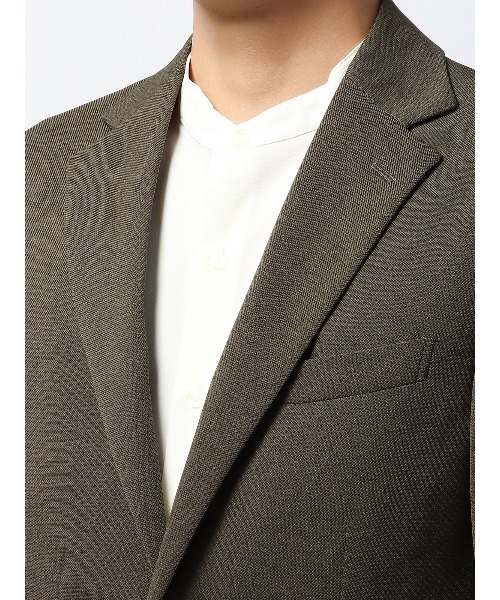 SUIT SQUARE（スーツスクエア）の「スマみえジャケット ウォッシャブル ストレッチ Breeze Cool 織柄（スーツジャケット・メンズ・グリーン系/ブルー系/ネイビー系・SS/S/M/L/LL/3L）」の12枚目の写真