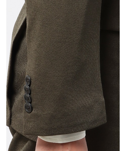 SUIT SQUARE（スーツスクエア）の「スマみえジャケット ウォッシャブル ストレッチ Breeze Cool 織柄（スーツジャケット・メンズ・グリーン系/ブルー系/ネイビー系・SS/S/M/L/LL/3L）」の13枚目の写真