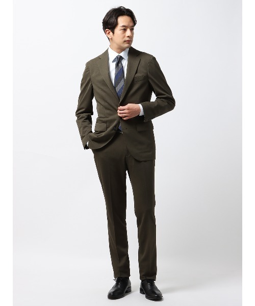 SUIT SQUARE（スーツスクエア）の「スマみえジャケット ウォッシャブル ストレッチ Breeze Cool 織柄（スーツジャケット・メンズ・グリーン系/ブルー系/ネイビー系・SS/S/M/L/LL/3L）」の17枚目の写真