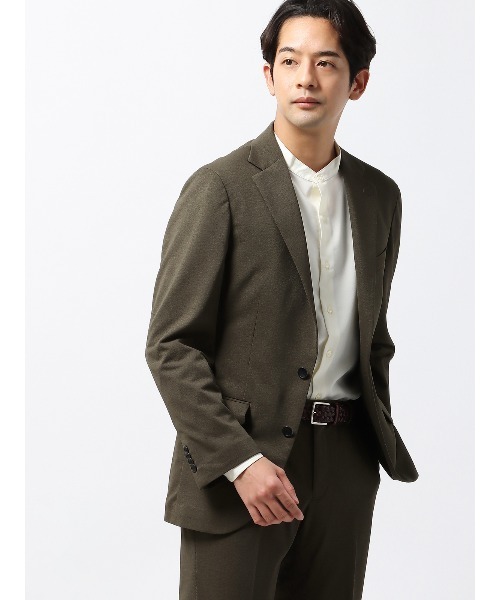 SUIT SQUARE（スーツスクエア）の「スマみえジャケット ウォッシャブル ストレッチ Breeze Cool 織柄（スーツジャケット・メンズ・グリーン系/ブルー系/ネイビー系・SS/S/M/L/LL/3L）」の7枚目の写真