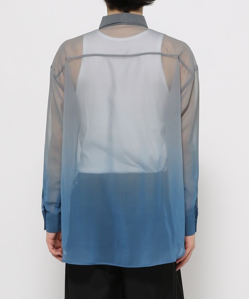 HARE(ハレ)の「グラデーションシアーシャツ(HARE)(シャツ/ブラウス・メンズ・ブラック系その他/ブルー系その他・FREE)」の12枚目の写真