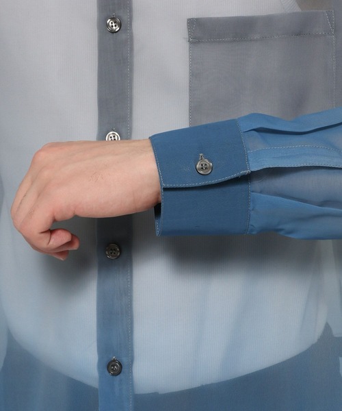 HARE(ハレ)の「グラデーションシアーシャツ(HARE)(シャツ/ブラウス・メンズ・ブラック系その他/ブルー系その他・FREE)」の17枚目の写真