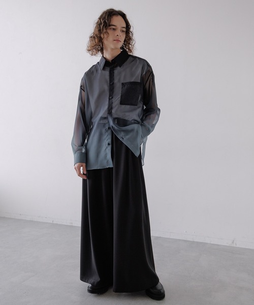 HARE(ハレ)の「グラデーションシアーシャツ(HARE)(シャツ/ブラウス・メンズ・ブラック系その他/ブルー系その他・FREE)」の21枚目の写真