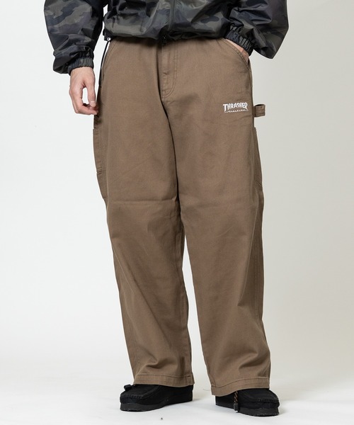 THRASHER（スラッシャー）の「【3】〔THRASHER/スラッシャー〕デニム＆カツラギ ペインターパンツ（デニムパンツ・メンズ・ベージュ/グレー/オフホワイト/スミクロ/ワンウォッシュ/ブルー・LARGE/MEDIUM/X-LARGE）」の4枚目の写真