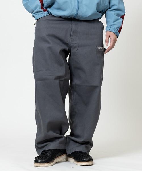 THRASHER（スラッシャー）の「【3】〔THRASHER/スラッシャー〕デニム＆カツラギ ペインターパンツ（デニムパンツ・メンズ・ベージュ/グレー/オフホワイト/スミクロ/ワンウォッシュ/ブルー・LARGE/MEDIUM/X-LARGE）」の3枚目の写真