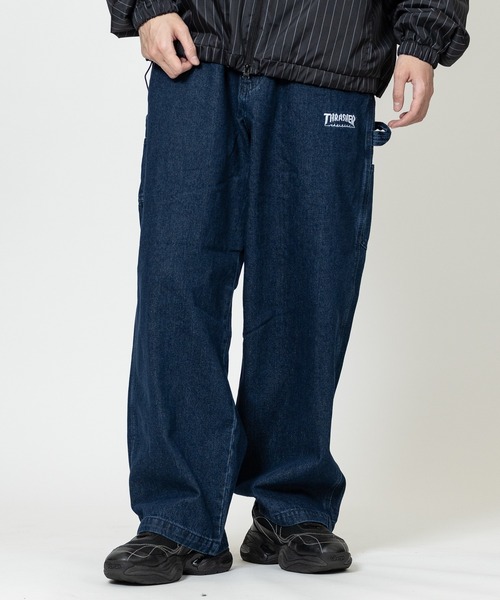 THRASHER（スラッシャー）の「【3】〔THRASHER/スラッシャー〕デニム＆カツラギ ペインターパンツ（デニムパンツ・メンズ・ベージュ/グレー/オフホワイト/スミクロ/ワンウォッシュ/ブルー・LARGE/MEDIUM/X-LARGE）」の6枚目の写真