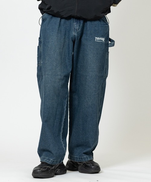 THRASHER（スラッシャー）の「【3】〔THRASHER/スラッシャー〕デニム＆カツラギ ペインターパンツ（デニムパンツ・メンズ・ベージュ/グレー/オフホワイト/スミクロ/ワンウォッシュ/ブルー・LARGE/MEDIUM/X-LARGE）」の5枚目の写真