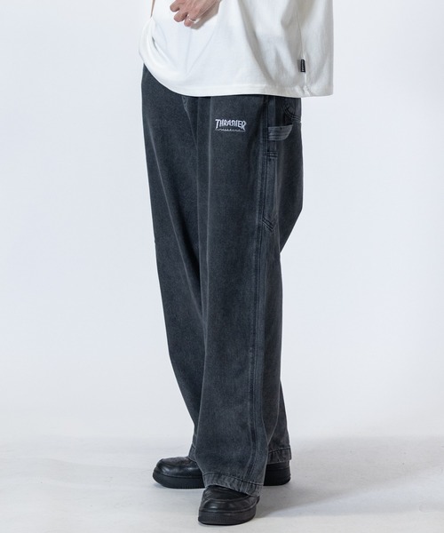 THRASHER（スラッシャー）の「【3】〔THRASHER/スラッシャー〕デニム＆カツラギ ペインターパンツ（デニムパンツ・メンズ・ベージュ/グレー/オフホワイト/スミクロ/ワンウォッシュ/ブルー・LARGE/MEDIUM/X-LARGE）」の14枚目の写真