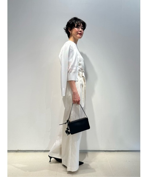 ESTNATION（エストネーション）の「ESTNATION / アイレット シアー カーディガン（カーディガン/ボレロ・レディース・オフホワイト/ブラック/オレンジ・FREE）」の16枚目の写真