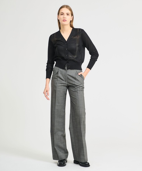 ESTNATION（エストネーション）の「ESTNATION / アイレット シアー カーディガン（カーディガン/ボレロ・レディース・オフホワイト/ブラック/オレンジ・FREE）」の12枚目の写真