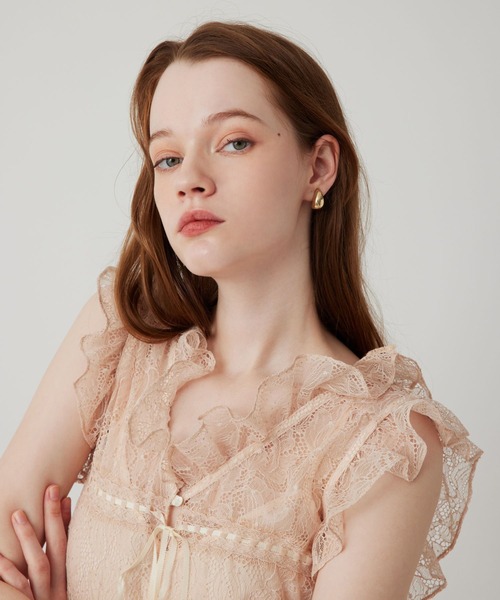 ME COUTURE（ミークチュール）の「シャインレースドレス（ワンピース・レディース・オフホワイト/ベージュ・FREE）」の13枚目の写真