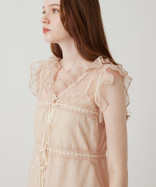 ME COUTURE（ミークチュール）の「シャインレースドレス（ワンピース・レディース・オフホワイト/ベージュ・FREE）」の16枚目の写真