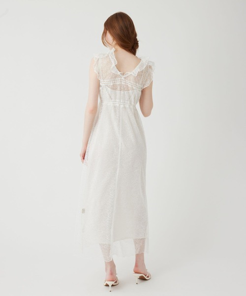 ME COUTURE（ミークチュール）の「シャインレースドレス（ワンピース・レディース・オフホワイト/ベージュ・FREE）」の9枚目の写真