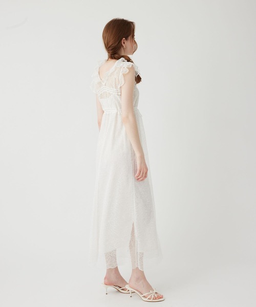 ME COUTURE（ミークチュール）の「シャインレースドレス（ワンピース・レディース・オフホワイト/ベージュ・FREE）」の10枚目の写真