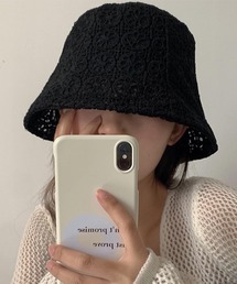 pur chouchou/花柄レース バケットハット P4260