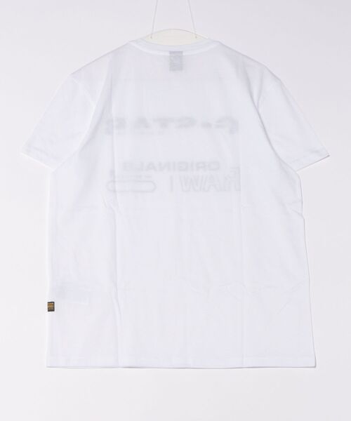G-STAR（ジースター）の「ORIGINALS T-SHIRT/ブランドロゴTシャツ（Tシャツ/カットソー・メンズ・ホワイト/ダークブラック・SMALL/MEDIUM/LARGE/X-LARGE/X-SMALL）」の9枚目の写真